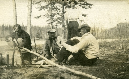 Camping on the Yukon River, c1916.