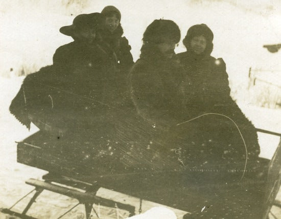 Travelling by Sled, c1916.
