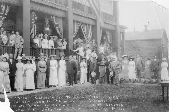 A Social Gathering in Dawson City, July 4, 1913.