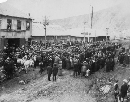 Captain George Black, Addressing the Second Contingent, From The Yukon of Canadian Volunteers,  June the 8th 1916.
