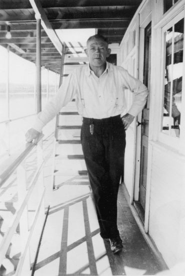 Portrait on the Deck of a Sternwheeler, c1941.