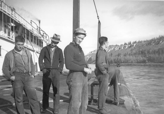 Group Portrait on the Deck of a Sternwheeler, c1941