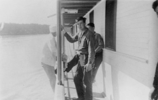 Group Portrait on a Sternwheeler, c1941.