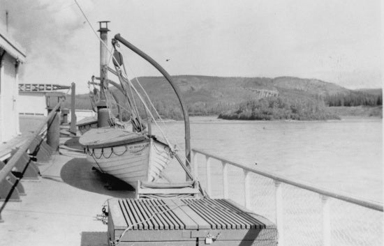 Deck of the Sternwheeler Aksala, c1941.