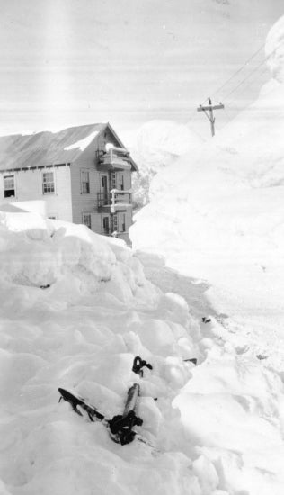 Nine storey Bunk House Premier Mine British Columbia, March 1924.