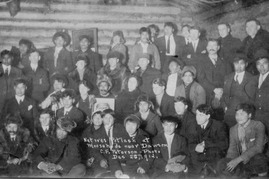 Natives Potlach at Moosehide, December 26, 1912.