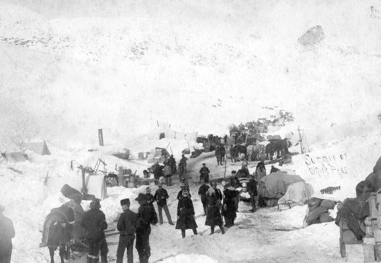 Travelling to the Klondike, c1898.