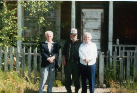 William and Alberta Lamb and Newt Webster, 1986.