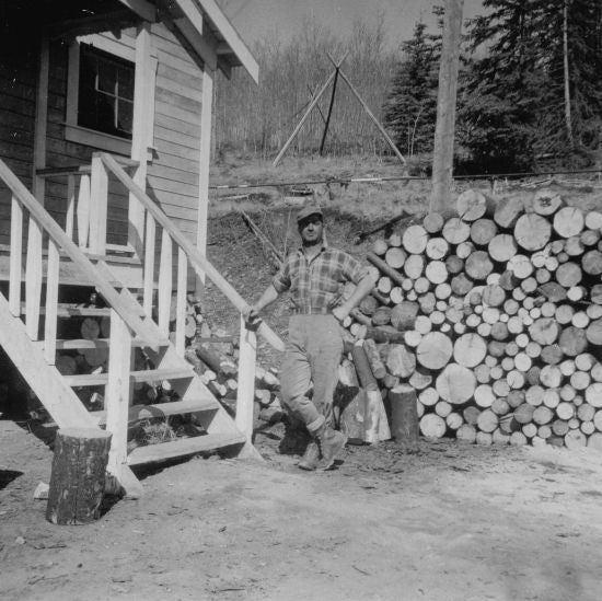 Portrait with Wood Pile, c1956.