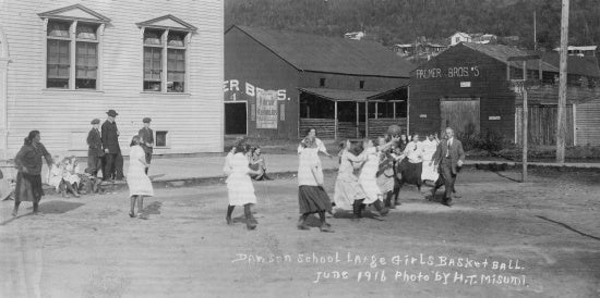 Dawson School Large Girls Basketball, June, 1916.
