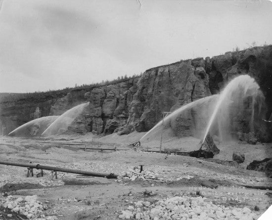 Hydraulic Mine Lovett Gulch Left Limit, c1912.