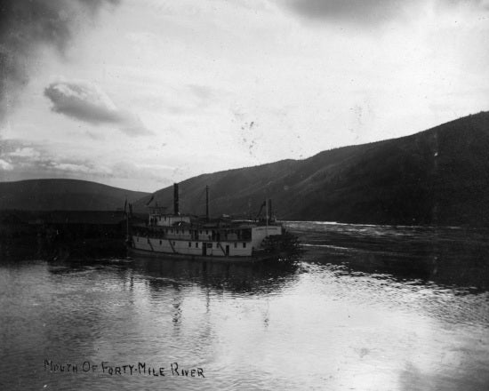 Sternwheeler at th Mouth of Forty-Mile River, c1901.