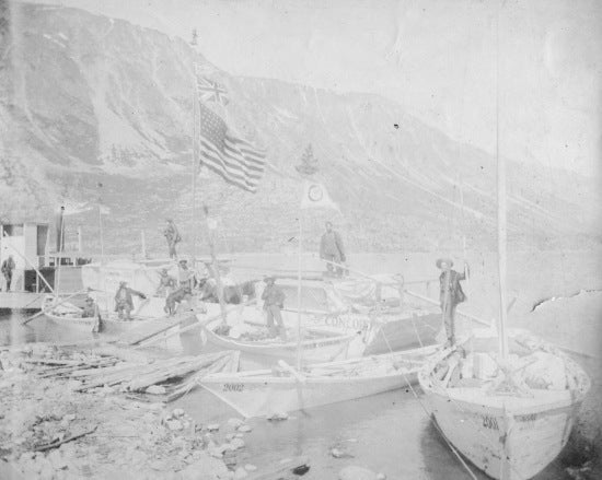 Boats tied at Shore, n.d.