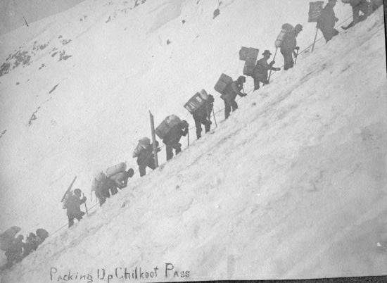 Packing Up Chilkoot Pass, 1898.