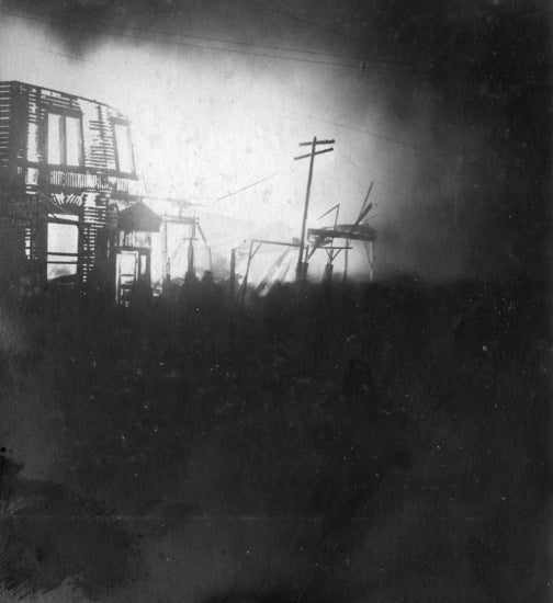 Buildings on Fire, c1901.