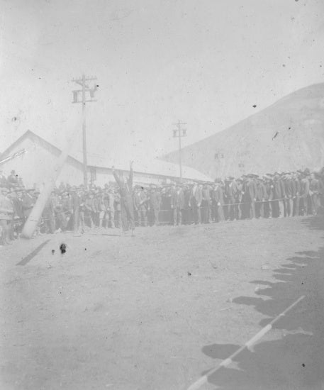 Cabre Toss Contest on Front Street, c1900.