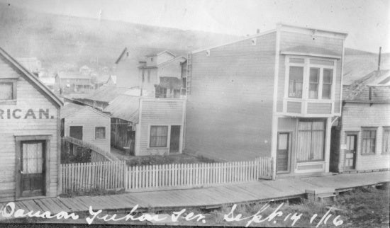 Street in Dawson City, September 14, 1916.
