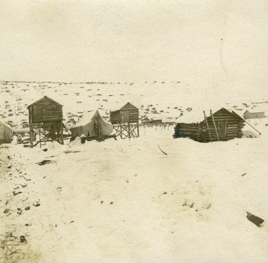 Log Cabin and Caches, c1901.