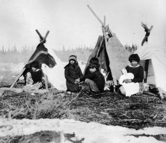 First Nations Camp, c1901.