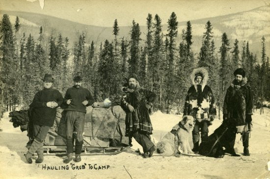 Hauling Grub to Camp, c1900.