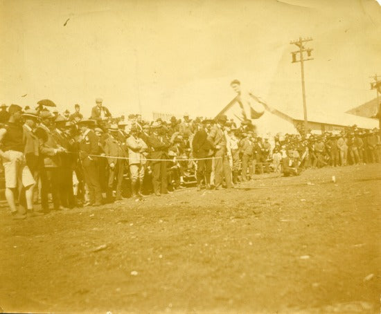 Frederick Atwood Makes the Running Broad Jump, May 24, 1900.