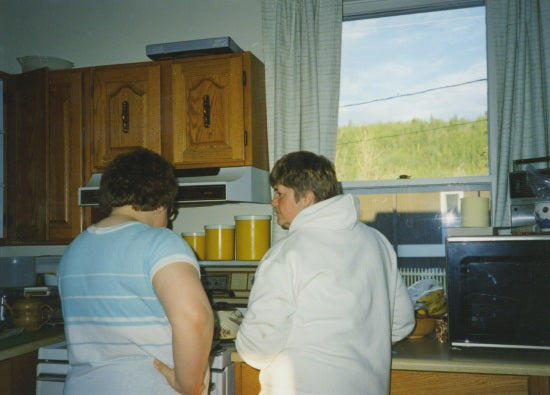 Kathy Gates and Mae Gudmundson, June 1989.