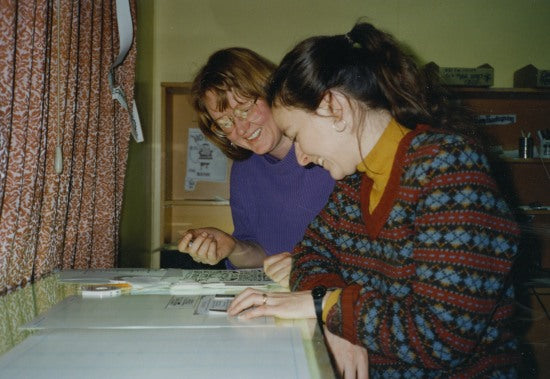 Paula Hassard and Dawne Mitchell, December 1989.