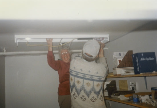 Installing New Lights, October 1989.