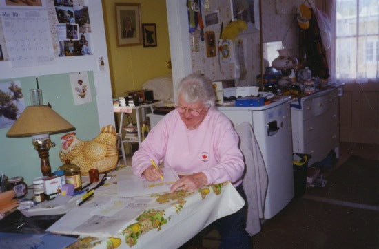 Sue Ward at Work, c1989.