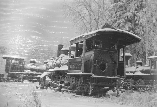 Klondike Mines Railway Locomotive, c1965.