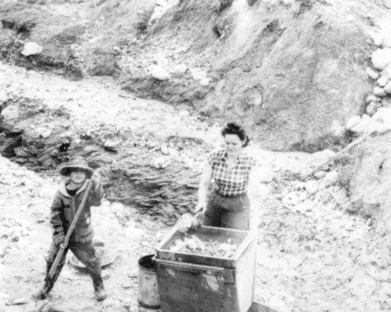 Madeleine and John Gould Jr. on Nugget Hill, c1955.
