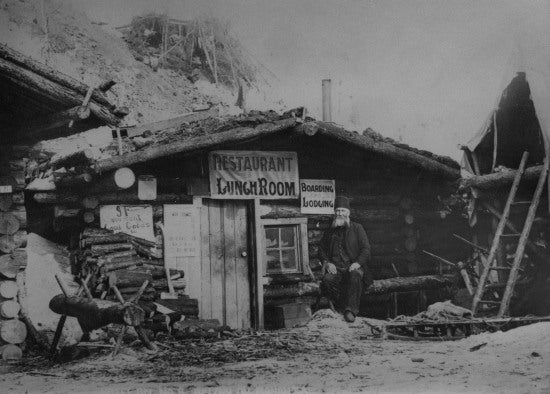 Hotel No. 8 Below Discovery, Bonanza Creek, c1898.