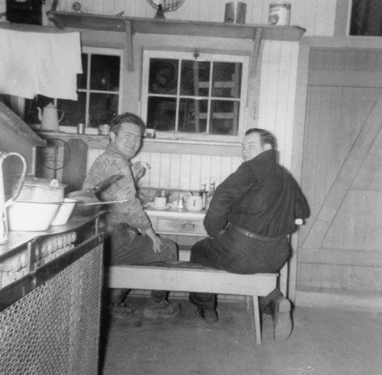 Frank and Joe, Dredge No. 9, c1953.
