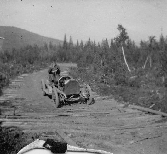 Harry C. Fowler On a Road in the Yukon, c1907.