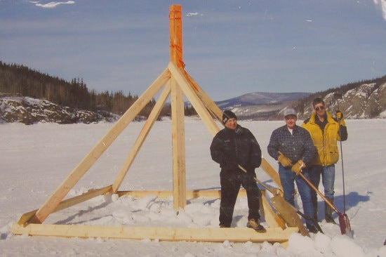 Setting the Pylon for the Ice Pool, 2005.