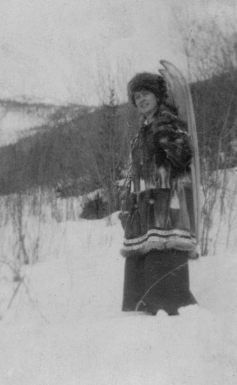 Travelling by Snowshoe, c1921.