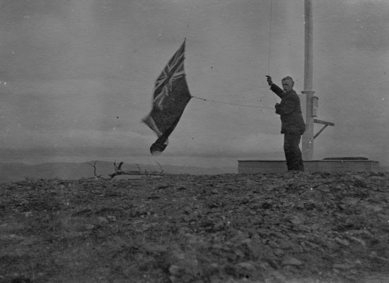 Hoisting the Red Ensign, c1921.