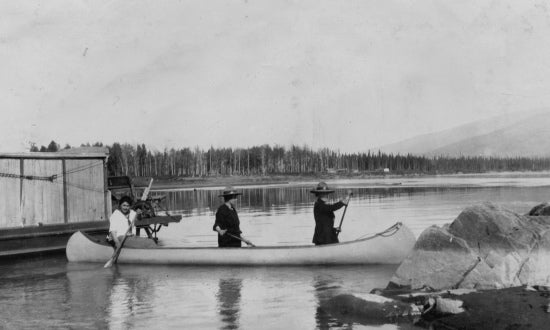 Travelling by Canoe, c1921.