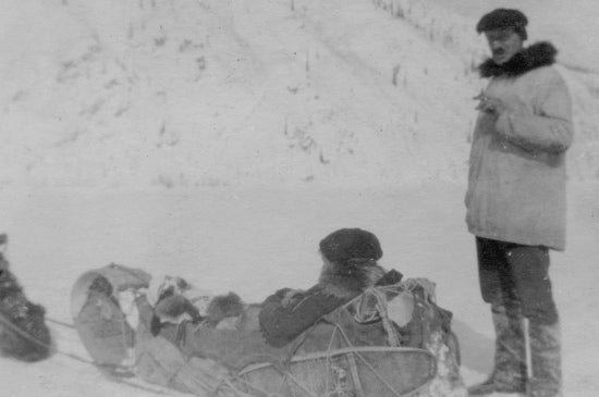 Travelling by Sled, c1921.