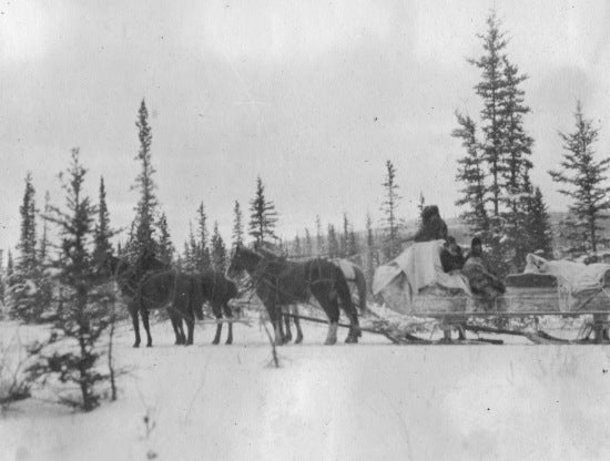 The Royal Mail En Route from Whitehorse to Dawson, c1921.