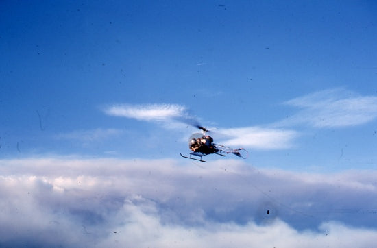 Helicopter Passing Forestry Tower, July, 1966.