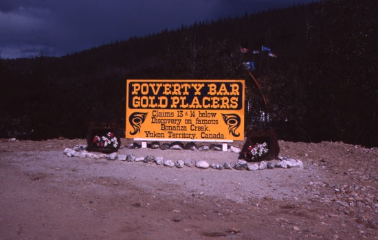 Poverty Bar on Bonanza Creek, August 1982.
