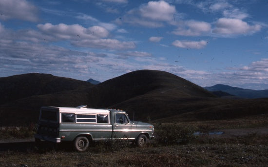 Travelling the Road over Glacier Dome,  September 1977.