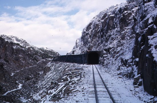 Snow Shed, White Pass & Yukon Route, October  1966.