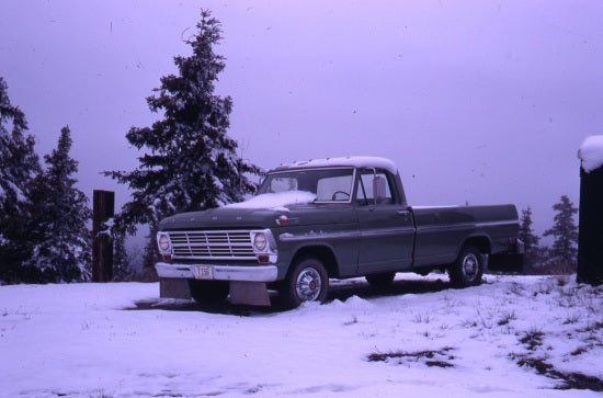 Early Snow at the Forestry Tower, August 7, 1970.