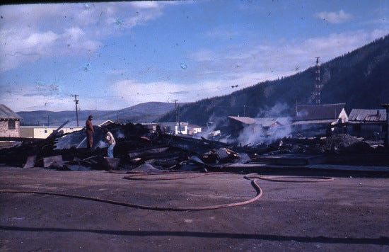 Remains of the Bonanza Hotel,  September 19, 1976.