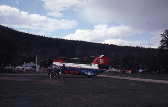 Rescue Helicopter in Minto Park, July 1976.