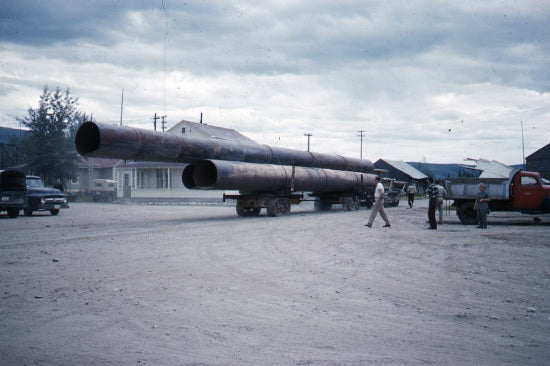Hauling Pipe, August 1960.