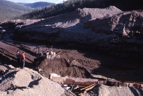 Cat Mining at Black Hills Creek, July 1963.